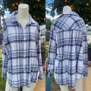 GAP Plaid Button Down Flannel LARGE
